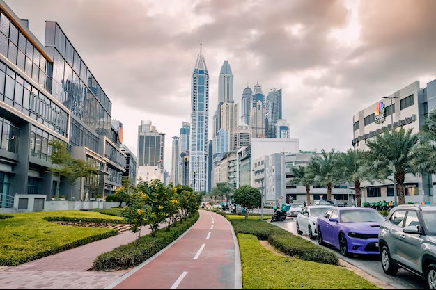 Used cars for sale in Dubai Marina area.