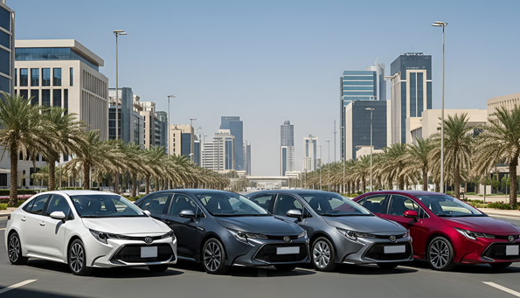 Used Toyota Corolla prices in the UAE by year, showing market trends