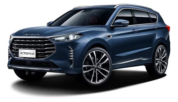Spacious and luxurious interior of the Jetour X70 Plus SUV featuring leather seats and advanced technology.