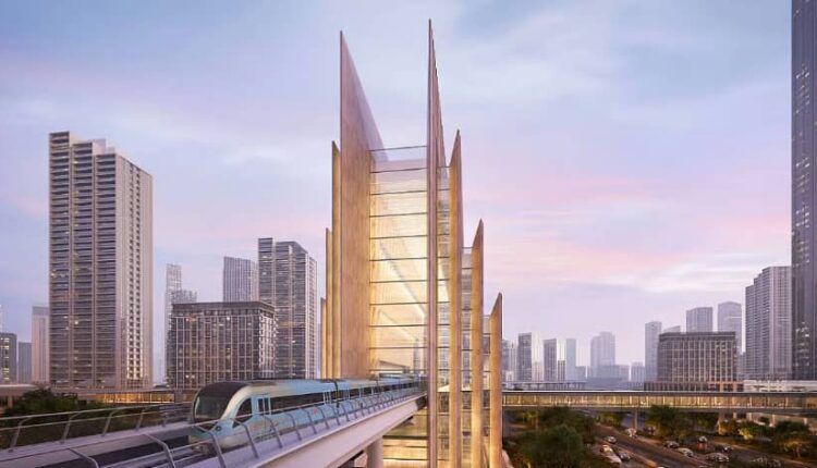 Dubai Metro Blue Line Map