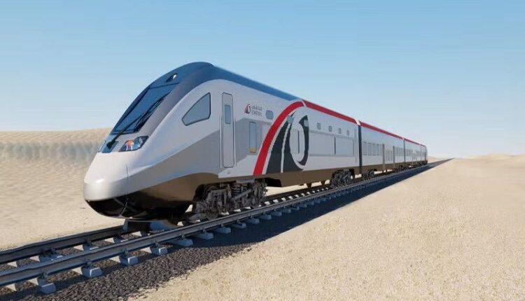 Etihad Rail high-speed train UAE infrastructure project connecting Abu Dhabi and Dubai