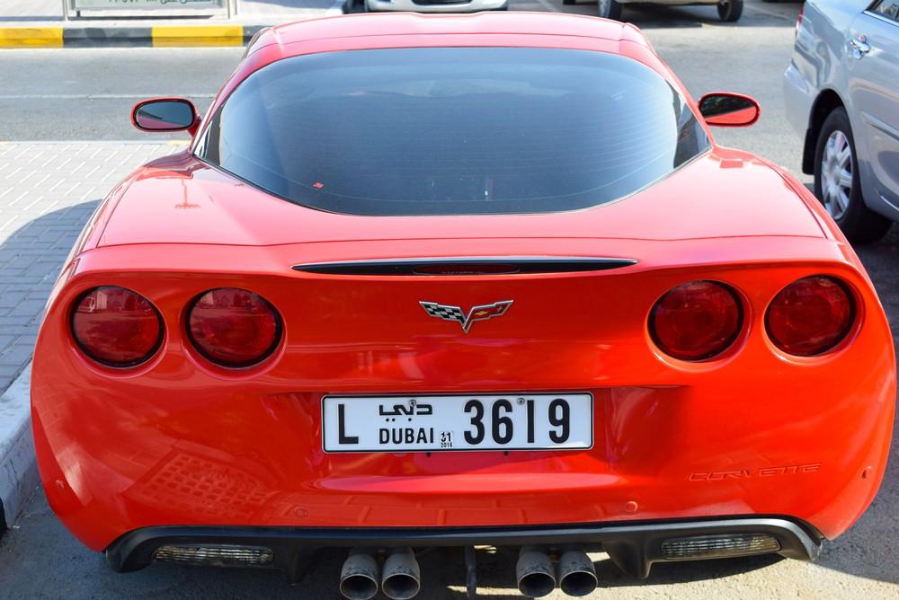 UAE vehicle license plate used for traffic fine inquiry