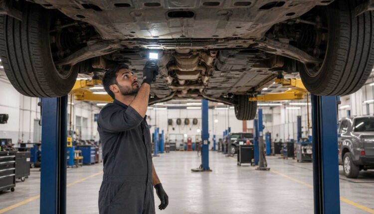 car chassis damage check UAE before buying used car|Arabwheels.ae
